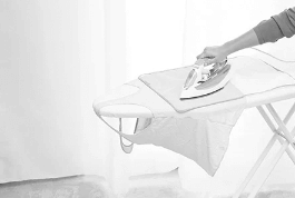 always use a protective ironing cloth